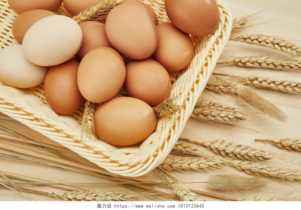 新鲜鸡蛋背景图片